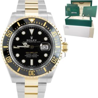 2020 Rolex Sea - Dweller 43mm Two - Tone Yellow Gold Black Watch 126603