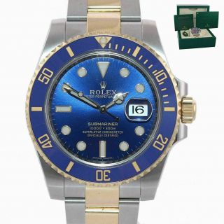 2019 Rolex Submariner Blue Ceramic 116613lb Two Tone Yellow Gold Watch Box