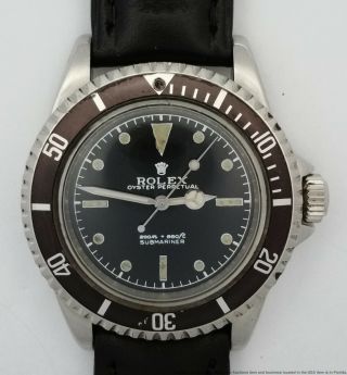 Rolex Submariner 5513 1964 Vintage Mens Stainless Steel Wrist Watch Runs