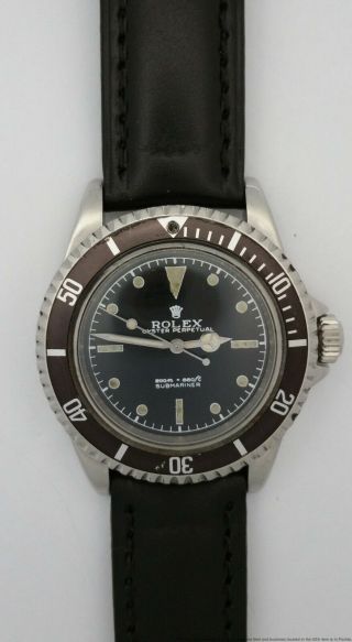 Rolex Submariner 5513 1964 Vintage Mens Stainless Steel Wrist Watch runs 3