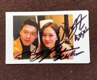 Signed Hyun Bin Son Ye Jin Autographed Polaroid 3 Inches Crash Landing On You B