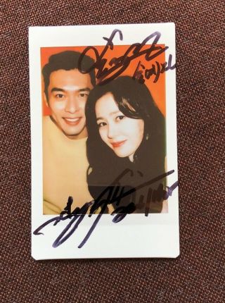 Signed Hyun Bin Son Ye Jin Autographed Polaroid 3 Inches Crash Landing On You A