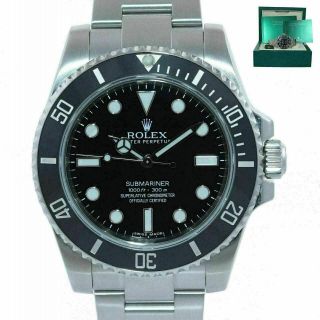 2020 Rolex Submariner No - Date 114060 Steel Black Ceramic Dive 40mm Watch Box