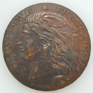 France Bronze Medal,  Ministry Of Agriculture By Hubert Ponscarme 50 Mm,  46 Gr