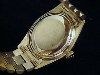 Mens Rolex Day - Date President 18KT 18K Yellow Gold Watch Linen Diamond Dial 1803 6