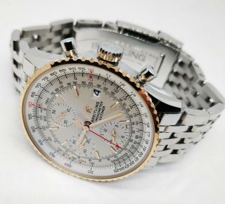 Breitling Navitimer 01 Chronograph 18k Red Gold 41mm Mens Watch 2