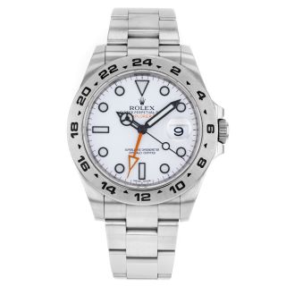 Rolex Explorer Ii 216570 Wso White Dial Gmt Stainless Steel Automatic Mens Watch
