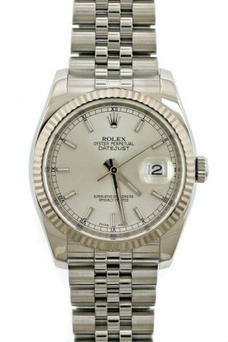 Rolex Datejust 116234 - 36mm - W Booklet - C) 2008 V Serial - Fits 7.  25 "