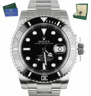 2019 Rolex Submariner Date 116610ln Stainless Black Ceramic 40mm Dive Watch