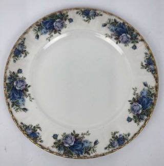 Royal Albert Moonlight Rose Blue With Gold Edge Dinner Plate