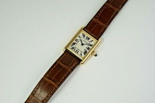 Cartier Tank Louis 2442 Solid 18k Yellow Gold W/ Box Dates 2010
