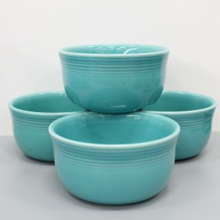 Fiesta Homer Laughlin Contemporary Turquoise Set Of 4 Gusto Bowls