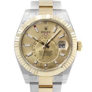 Rolex Sky - Dweller Champagne Dial Steel Yellow Gold Automatic Mens Watch 326933 2