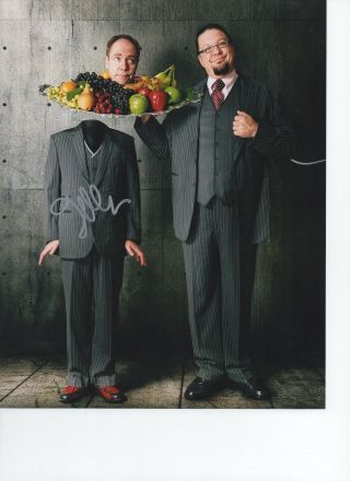 Penn & Teller Entertainer Magician Autographed Signed 8x10 Photo W/ Ph526