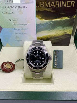 Rolex Sea Dweller 16600 Black Dial Stainless Steel Box Paper 2007 Unpolished