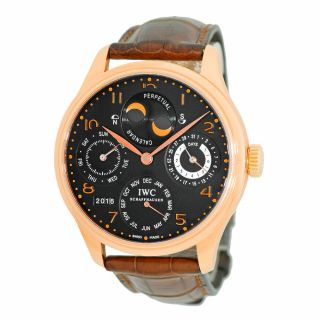 Iwc 18k Rose Gold 44mm Portuguese Perpetual Calendar Moonphase Iw 5021