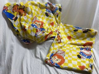 Yellow Raggedy Ann And Andy Vintage 1970 