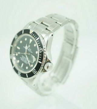 Fully Complete Vintage Rolex Submariner Stainless Steel Black Dial 16800 1 Owner 4