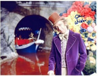 Gene Wilder " Willy Wonka " Signed/autograph About 8.  5x11 Photo