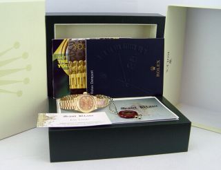 ROLEX - Ladies 26mm 18kt Gold PRESIDENT Champagne DIAMOND 69178 - SANT BLANC 2