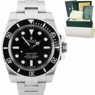 Rolex Submariner No - Date Stainless Steel Ceramic 40mm Watch 114060 Full Set