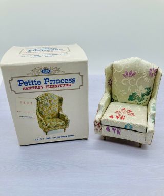 Petite Princess Fantasy Furniture Vintage Miniature Dollhouse Salon Wing Chair