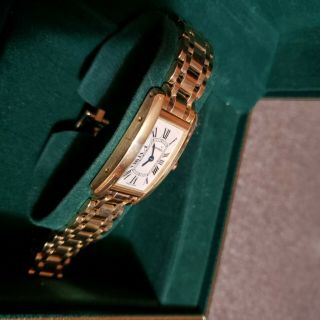 Ladies Cartier 18k Gold Tank Watch