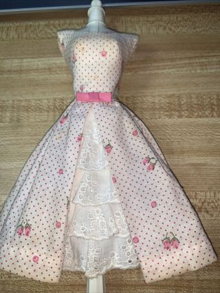 Vintage Barbie Doll Clothes - 931 “garden Party” Dress, .
