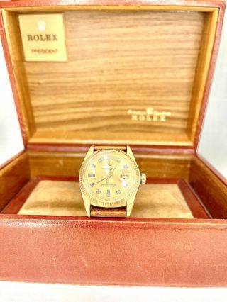 Rolex President Day - Date,  Ref.  1803,  18k Solid Gold,  Box,  Vintage Watch 4