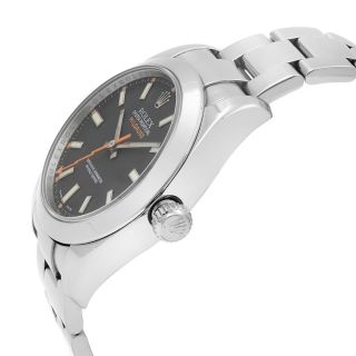Rolex Milgauss Steel Black Dial Orange Hand Automatic Mens Watch 116400 BKO 3