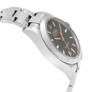 Rolex Milgauss Steel Black Dial Orange Hand Automatic Mens Watch 116400 BKO 4