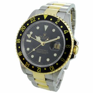 Rolex Gmt - Master Ii Oyster Perpetual Steel & Gold 16713 Box And Papers 2004