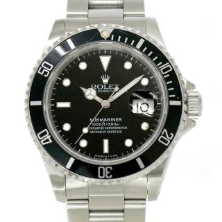 Rolex Submariner Date 16610 Serial N Automatic Black Dial Mens Watch 90102133