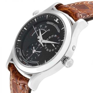 Jaeger Lecoultre Master Geographic Steel Mens Watch 142.  8.  92.  S Q1428470 5
