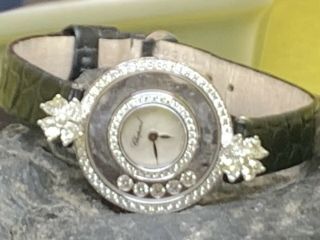 Exquisite Chopard Liquid Diamond Ladies 18k White Gold Watch Ref 4527 2