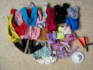 Bundle Of Vintage Barbie Clothes Mainly Tops And Trousers