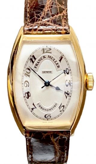Franck Muller Chronometro Curvex 5850 18K Yellow Gold Automatic 32X45mm Watch 2