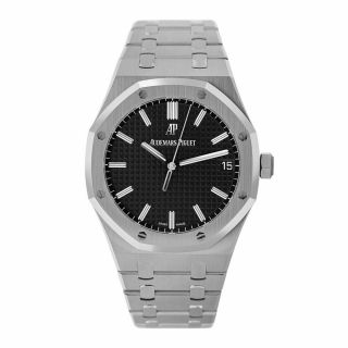 Audemars Piguet Royal Oak Stainless Steel Black Dial Watch 15500st.  Oo.  1220st.  03