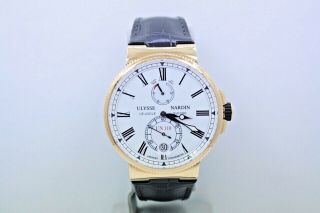 Ulysse Nardin Marine Chronometer 45mm 18k Rose Gold Ltd Watch 1186 - 122/40