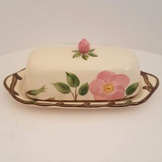 Franciscan Desert Rose England 1/4 Pound Covered Butter Dish 6 - 3/4 "