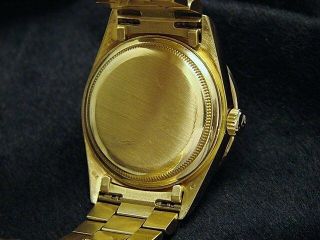 Mens Rolex Day - Date President 18k Gold Watch Champagne 1ct Diamond Bezel 18038 4