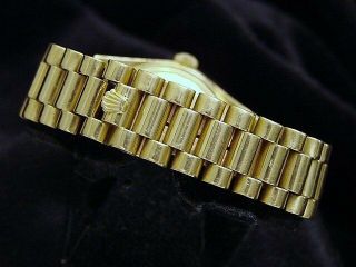 Mens Rolex Day - Date President 18k Gold Watch Champagne 1ct Diamond Bezel 18038 5