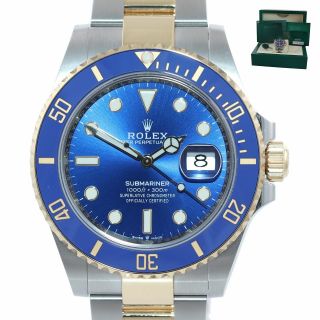 Dec 2020 Rolex Submariner 41mm Blue Ceramic 126613lb Two Tone Gold Watch