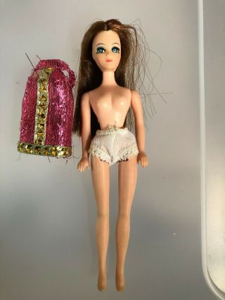 Topper Dawn Longlocks Doll P17 In Pink Mini Skirt.  1970