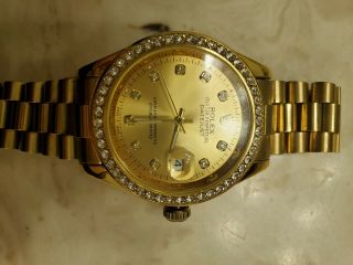 Rolex Ladies Stainless Steel & 18k Yellow Gold Oyster Perpetual Datejust Watch