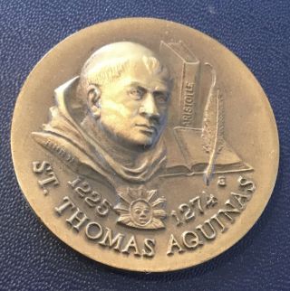 Catholic Digest Heroes Of God St.  Thomas Aquinas Coin Medal
