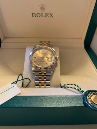 2018 Rolex Datejust 126233 18k Yellow Gold & Stainless 36mm Watch - Box & Papers