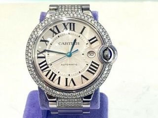 Cartier 42mm Stainless Steel Ballon Bleu De Automatic Watch 3765