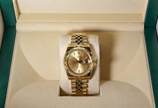 Rolex Datejust 116238 18k Yellow Gold Champagne Dial Never Worn Dead