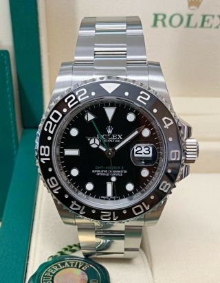 Rolex Gmt Master Ii 116710ln 40mm Black Dial Ceramic Bezel 2016 With Papers
